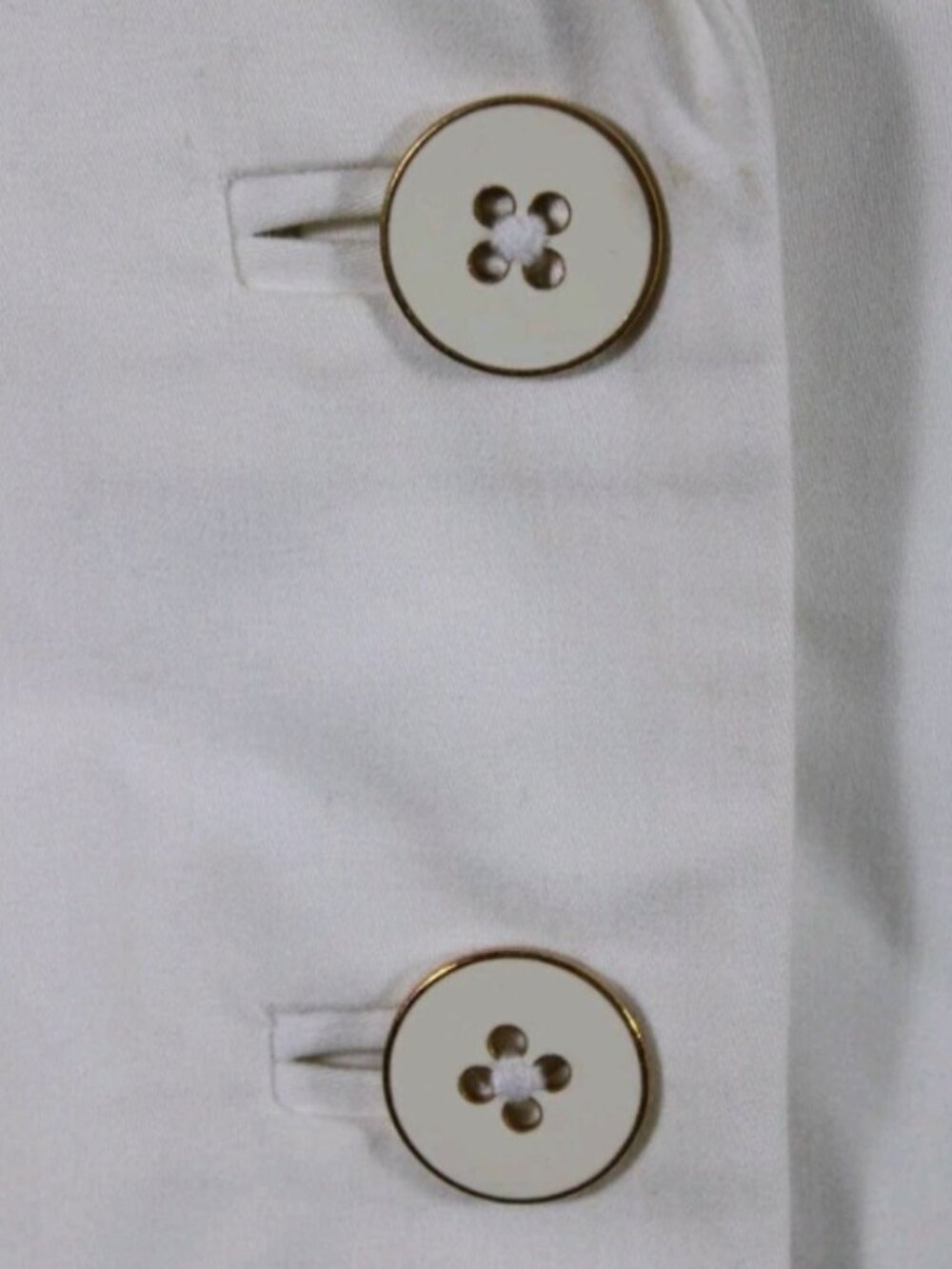 Lilly Pulitzer Womens Dressy Cotton Charmed Button Accented Blazer White Cream - Picture 7 of 11